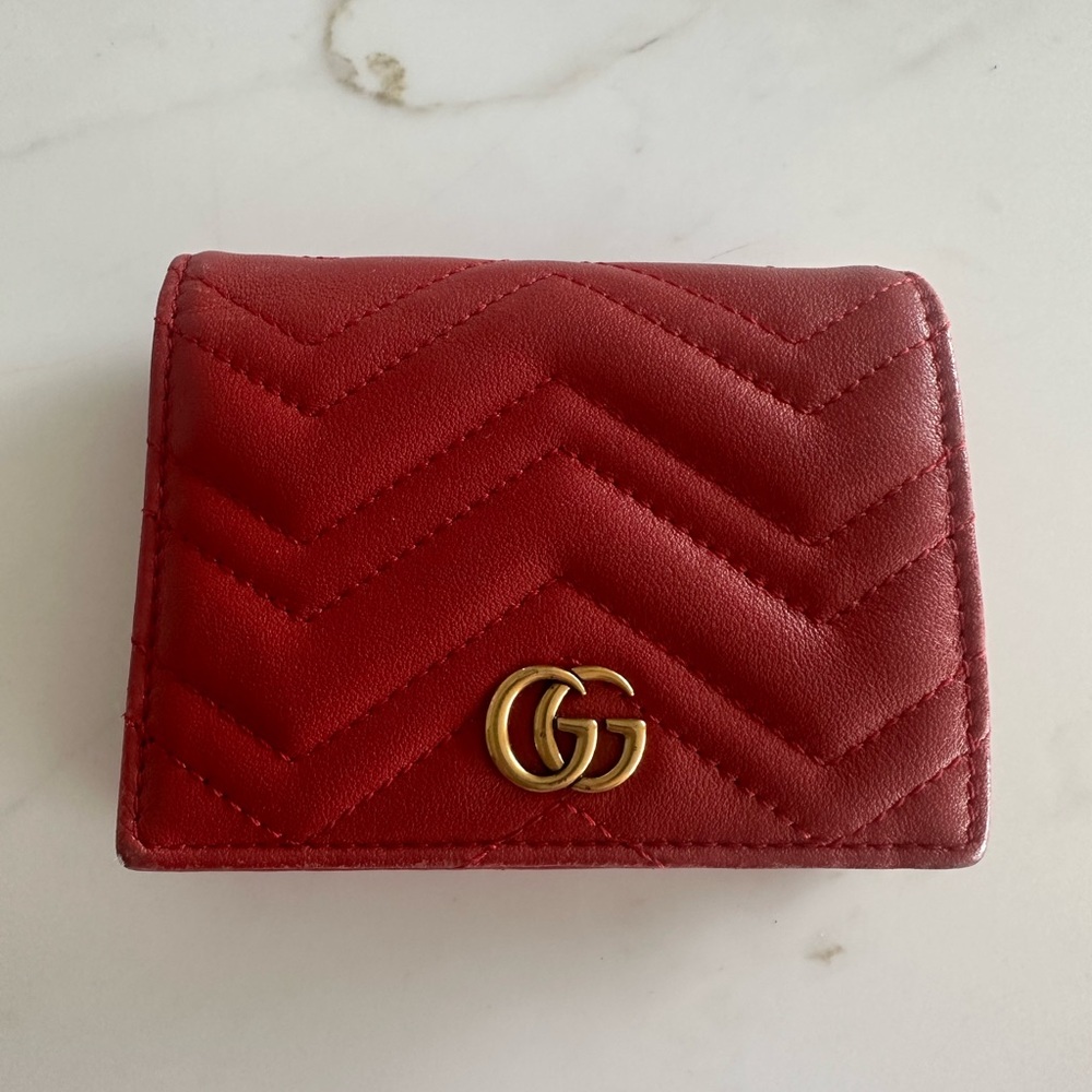 Gucci Red Quilted Women's Wallet